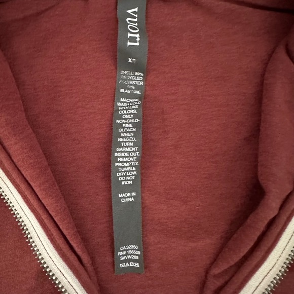 Vuori Halo Half Zip Relaxed Pullover Rosewood Cropped Boxy Sweatshirt VW269 XS - Picture 4 of 8